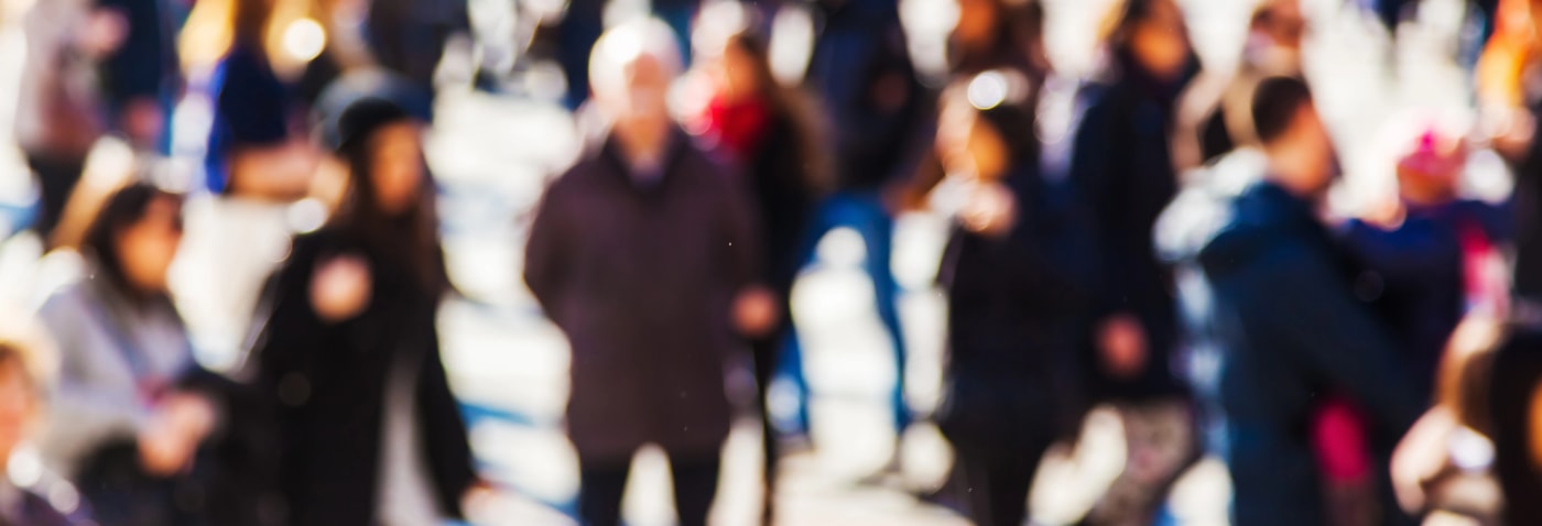 crowd walking Syracuse