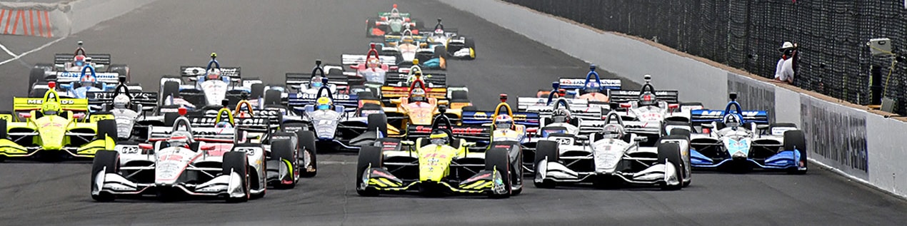 indy cars racing to through the start line Syracuse